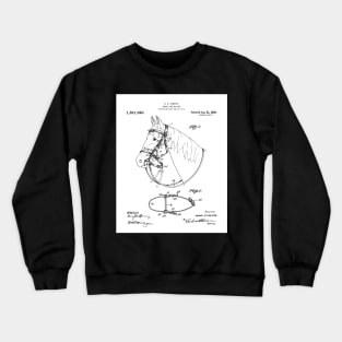 Horse Bridle Patent - Horse Lover Horse Stables Art - White Crewneck Sweatshirt